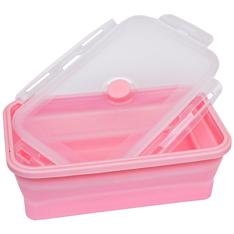Caserolă dreptunghiulară din silicon cu capac 1200 ml